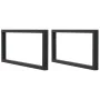 Soportes estante de lavabo 2 uds rectangular acero negro by , Supports and crossbars - Ref: Foro24-4007275, Price: 42,01 €, D...
