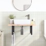 Soportes estante de lavabo 2 uds rectangular acero negro by , Supports and crossbars - Ref: Foro24-4007275, Price: 42,74 €, D...