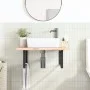 Soportes estante de lavabo 2 uds rectangular acero negro by , Supports and crossbars - Ref: Foro24-4007275, Price: 42,01 €, D...