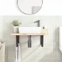 Soportes estante de lavabo 2 unidades trapecio acero negro by , Supports and crossbars - Ref: Foro24-4007289, Price: 45,50 €,...