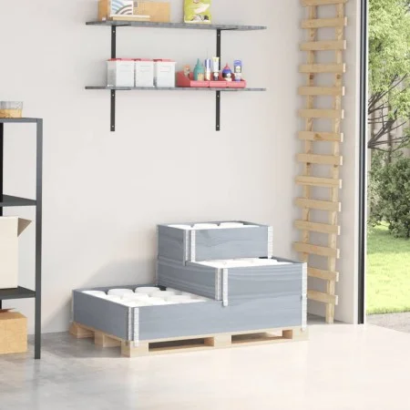 Arriate elevado de 3 niveles madera maciza pino gris 120x80 cm by , Pots and planters - Ref: Foro24-4010315, Price: 90,59 €, ...