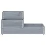 Arriate elevado de 3 niveles madera maciza pino gris 120x80 cm by , Pots and planters - Ref: Foro24-4010315, Price: 90,59 €, ...
