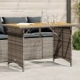 Mesa de jardín superficie de madera ratán PE gris 110x68x70 cm von , Gartentische - Ref: Foro24-366356, Preis: 93,68 €, Rabat...