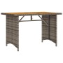 Mesa de jardín superficie de madera ratán PE gris 110x68x70 cm von , Gartentische - Ref: Foro24-366356, Preis: 93,68 €, Rabat...