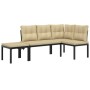 Bancos de jardín cojines 3 pzas acero recubrimiento polvo negro by , Garden sets - Ref: Foro24-3283653, Price: 280,74 €, Disc...