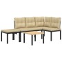 Bancos de jardín cojines 4 pzas acero recubrimiento polvo negro von , Gartensets - Ref: Foro24-3283651, Preis: 326,08 €, Raba...