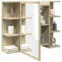 Armario de espejo baño contrachapada color roble 80x20,5x64 cm de , Tocadores de baño - Ref: Foro24-849603, Precio: 71,08 €, ...