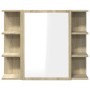 Armario de espejo baño contrachapada color roble 80x20,5x64 cm by , bathroom vanities - Ref: Foro24-849603, Price: 72,14 €, D...