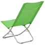 Folding beach chairs 2 units green fabric by vidaXL, Garden chairs - Ref: Foro24-310379, Price: 80,68 €, Discount: %