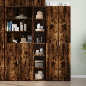 Rauchiger Eichen-Ingenieurholz-Hochschrank 30x41x185 cm von , Sideboards - Ref: Foro24-846415, Preis: 75,14 €, Rabatt: %