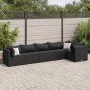 Set muebles de jardín 6 piezas y cojines ratán sintético negro by , Garden sets - Ref: Foro24-3308107, Price: 486,12 €, Disco...