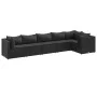 Set muebles de jardín 6 piezas y cojines ratán sintético negro by , Garden sets - Ref: Foro24-3308107, Price: 486,12 €, Disco...