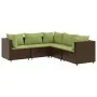 Gartenmöbel-Set, 5-teilig, mit braunen Kunststoff-Rattan-Kissen. von , Gartensets - Ref: Foro24-3308126, Preis: 423,73 €, Rab...