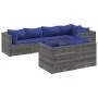 Set de muebles de jardín 7 pzas y cojines ratán sintético gris de , Conjuntos de jardín - Ref: Foro24-3308191, Precio: 449,16...
