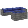 Set de muebles de jardín 7 pzas y cojines ratán sintético gris by , Garden sets - Ref: Foro24-3308191, Price: 453,88 €, Disco...