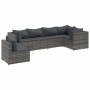Gartenmöbel-Set, 6-teilig, mit grauen Polstern aus synthetischem Rattan. von , Gartensets - Ref: Foro24-3308170, Preis: 419,1...