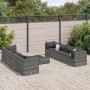 Gartenmöbel-Set 9-teilig mit grauen Polstern aus synthetischem Rattan von , Gartensets - Ref: Foro24-3308042, Preis: 624,12 €...