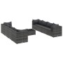 Gartenmöbel-Set 9-teilig mit grauen Polstern aus synthetischem Rattan von , Gartensets - Ref: Foro24-3308042, Preis: 624,12 €...