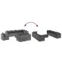 Gartenmöbel-Set 9-teilig mit grauen Polstern aus synthetischem Rattan von , Gartensets - Ref: Foro24-3308042, Preis: 596,18 €...