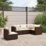 Set muebles de jardín 5 piezas y cojines ratán sintético marrón by , Garden sets - Ref: Foro24-3308153, Price: 387,81 €, Disc...
