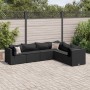 Set muebles de jardín 6 piezas y cojines ratán sintético negro de , Conjuntos de jardín - Ref: Foro24-3308139, Precio: 495,47 €