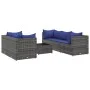 Set de muebles de jardín 6 pzas y cojines ratán sintético gris by , Garden sets - Ref: Foro24-3308023, Price: 379,60 €, Disco...