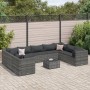 Gartenmöbel-Set, 10-teilig, mit grauen Kissen aus synthetischem Rattan. von , Gartensets - Ref: Foro24-3308274, Preis: 669,55...