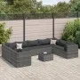Set de muebles de jardín 10 pzas y cojines ratán sintético gris de , Conjuntos de jardín - Ref: Foro24-3308274, Precio: 639,3...