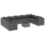 Set de muebles de jardín 10 pzas y cojines ratán sintético gris de , Conjuntos de jardín - Ref: Foro24-3308274, Precio: 639,3...