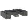 Set de muebles de jardín 10 pzas y cojines ratán sintético gris by , Garden sets - Ref: Foro24-3308274, Price: 669,55 €, Disc...