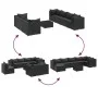 Set de muebles de jardín 8 pzas y cojines ratán sintético negro by , Garden sets - Ref: Foro24-3308035, Price: 635,47 €, Disc...