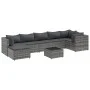 Gartenmöbel-Set 8-teilig mit grauen Polstern aus synthetischem Rattan von , Gartensets - Ref: Foro24-3308234, Preis: 541,63 €...
