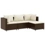 Set muebles de jardín 4 piezas y cojines ratán sintético marrón de , Conjuntos de jardín - Ref: Foro24-3308049, Precio: 276,0...