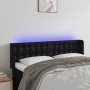 Cabecero con LED cuero sintético negro 147x16x78/88 cm en Cabeceros y pies de cama | Comprar online en Foro24