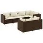 Gartenmöbel-Set, 7-teilig, mit braunen Polstern aus synthetischem Rattan. von , Gartensets - Ref: Foro24-3308185, Preis: 538,...