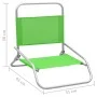 Folding beach chairs 2 units green fabric by vidaXL, Garden chairs - Ref: Foro24-310370, Price: 71,83 €, Discount: %