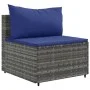 Gartenmöbel-Set 5-teilig mit grauen Polstern aus synthetischem Rattan von , Gartensets - Ref: Foro24-3308063, Preis: 319,42 €...