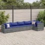 Set de muebles de jardín 6 pzas y cojines ratán sintético gris de , Conjuntos de jardín - Ref: Foro24-3308111, Precio: 389,45...