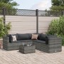 Set de muebles de jardín 6 pzas y cojines ratán sintético gris de , Conjuntos de jardín - Ref: Foro24-3308130, Precio: 423,79 €