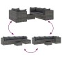 Set de muebles de jardín 6 pzas y cojines ratán sintético gris von , Gartensets - Ref: Foro24-3308130, Preis: 422,16 €, Rabat...