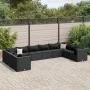 Gartenmöbel-Set, 10-teilig, mit schwarzen Polstern aus synthetischem Rattan. von , Gartensets - Ref: Foro24-3308283, Preis: 8...