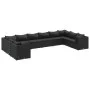 Set de muebles de jardín 10 pzas cojines ratán sintético negro de , Conjuntos de jardín - Ref: Foro24-3308283, Precio: 817,98...