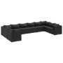 Set de muebles de jardín 10 pzas cojines ratán sintético negro by , Garden sets - Ref: Foro24-3308283, Price: 846,38 €, Disco...