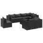 Gartenmöbel-Set 9-teilig mit schwarzen Polstern aus synthetischem Rattan von , Gartensets - Ref: Foro24-3308203, Preis: 667,5...