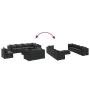Gartenmöbel-Set 9-teilig mit schwarzen Polstern aus synthetischem Rattan von , Gartensets - Ref: Foro24-3308203, Preis: 667,5...