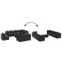 Set de muebles de jardín 9 pzas y cojines ratán sintético negro by , Garden sets - Ref: Foro24-3308203, Price: 704,41 €, Disc...