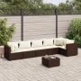 Gartenmöbel-Set, 7-teilig, mit braunen Polstern aus synthetischem Rattan. von , Gartensets - Ref: Foro24-3308113, Preis: 584,...