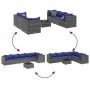 Gartenmöbel-Set 7-teilig und Kissen aus grauem Kunst-Rattan von , Gartensets - Ref: Foro24-3308151, Preis: 473,34 €, Rabatt: %