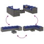 Gartenmöbel-Set 7-teilig und Kissen aus grauem Kunst-Rattan von , Gartensets - Ref: Foro24-3308151, Preis: 472,90 €, Rabatt: %