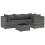 Set de muebles de jardín 5 pzas y cojines ratán sintético gris de , Conjuntos de jardín - Ref: Foro24-3308082, Precio: 334,19...